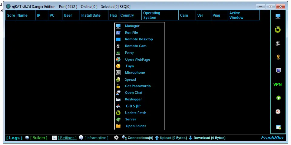 njRAT v0.7d Danger Edition