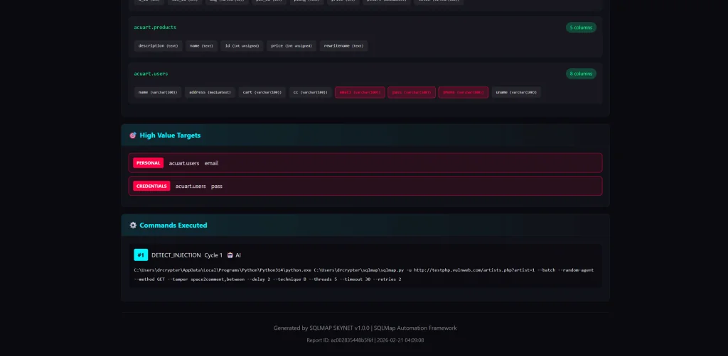 SQLMAP SKYNET Autonomous AI v1.2.0 6 7