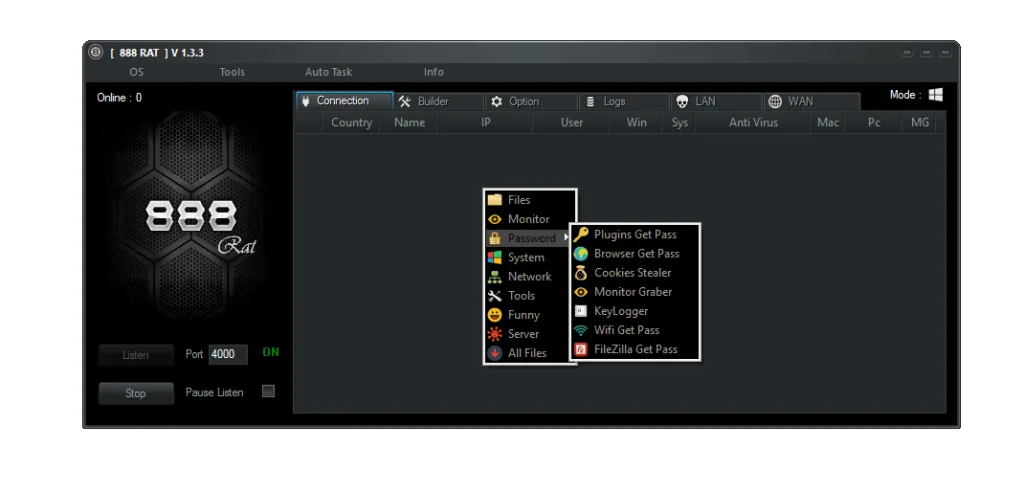 888 RAT v1.3.3 Cracked 8 9