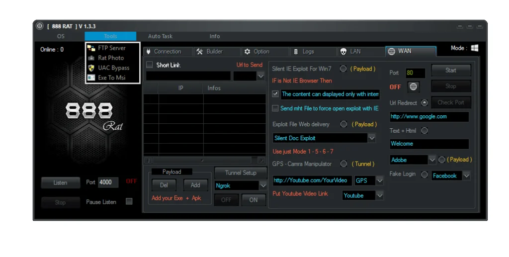 888 RAT v1.3.3 Cracked 6 Screenshot 7