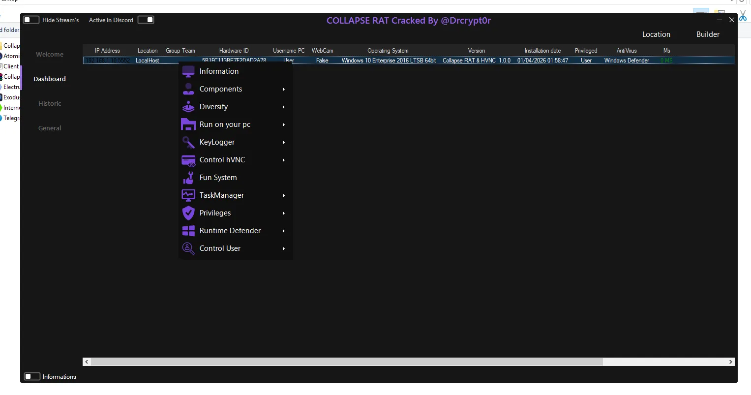 Collapse HVNC RAT 2026
