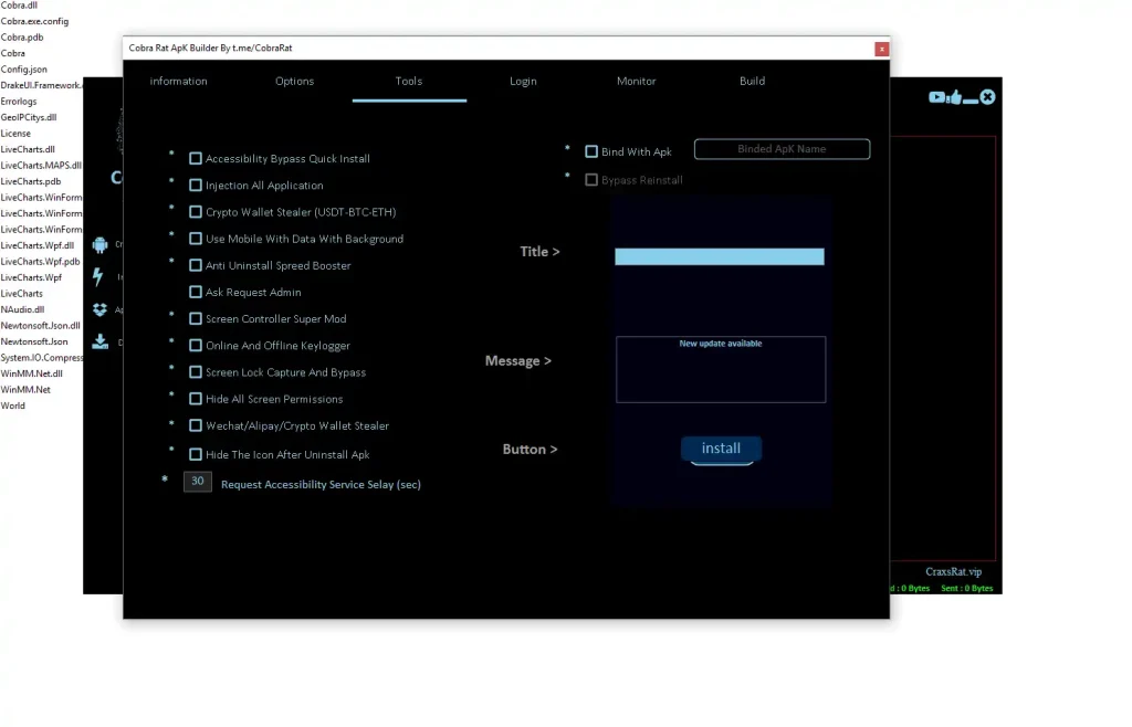 Cobra RAT 2026 3 builder tools 1