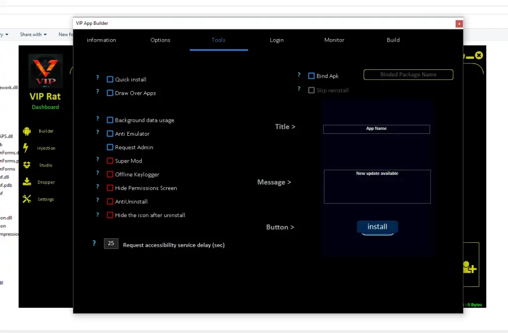 VIP RAT V 2026 3 builder tools
